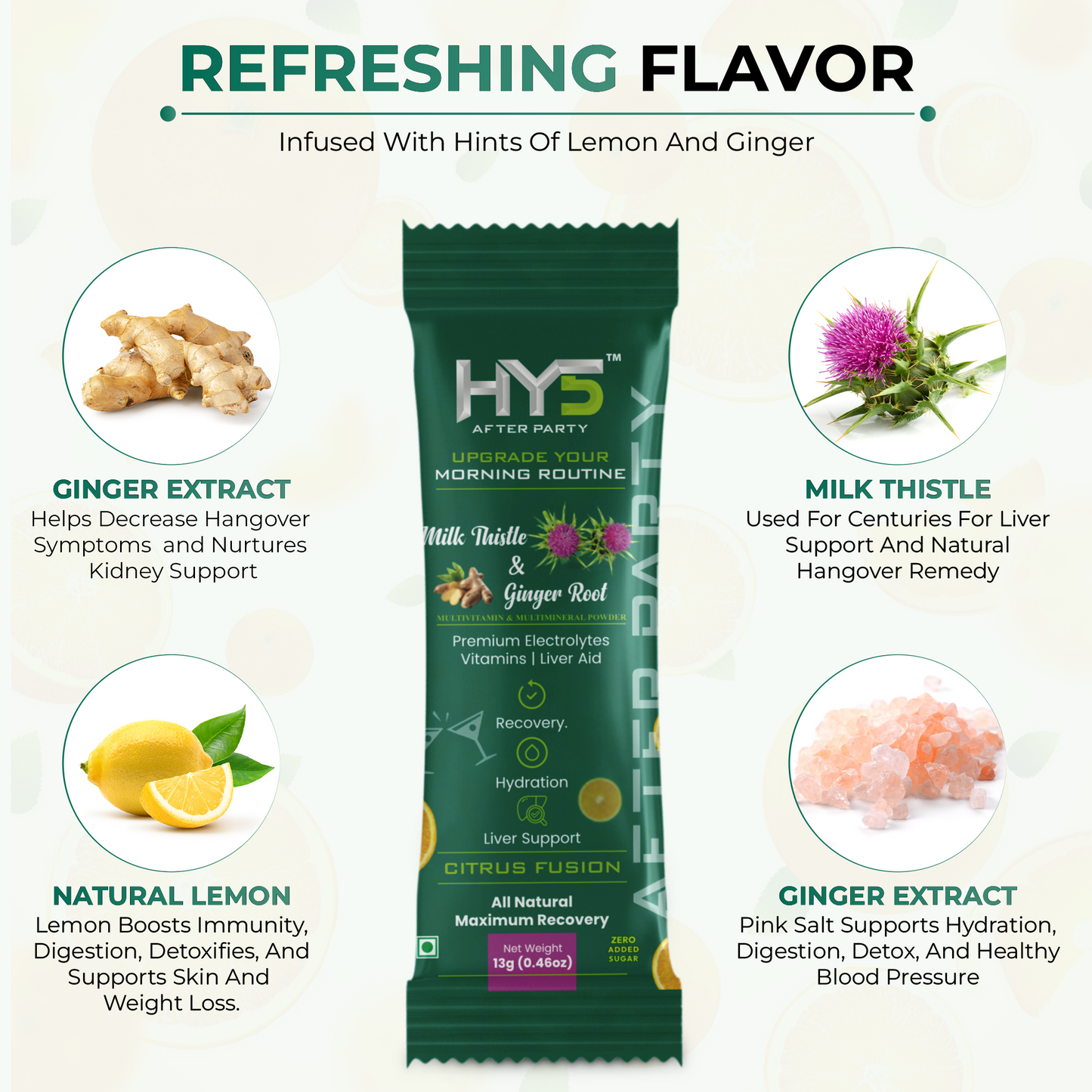 After Party – Citrus Fusion (12 Sachets) - Free Shaker