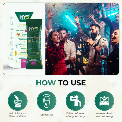 After Party – Citrus Fusion (12 Sachets) - Free Shaker