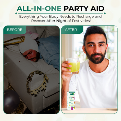 After Party – Citrus Fusion (12 Sachets) - Free Shaker